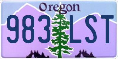 OR license plate 983LST