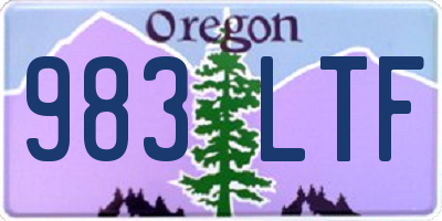 OR license plate 983LTF