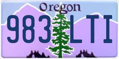 OR license plate 983LTI