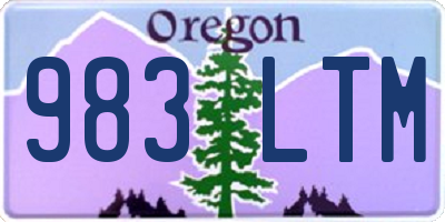 OR license plate 983LTM