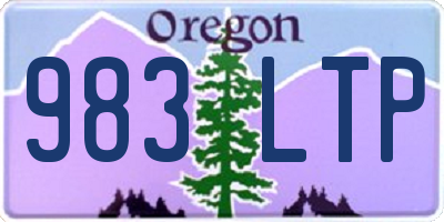 OR license plate 983LTP