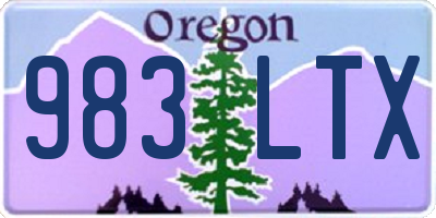 OR license plate 983LTX