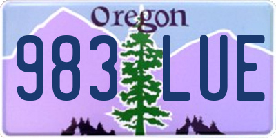 OR license plate 983LUE
