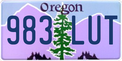 OR license plate 983LUT