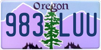 OR license plate 983LUU