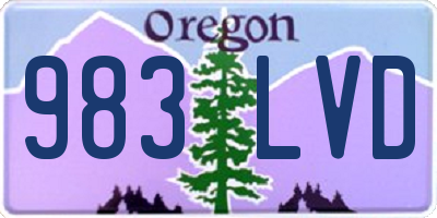 OR license plate 983LVD