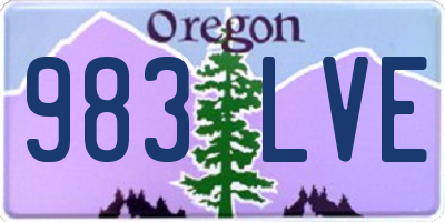 OR license plate 983LVE