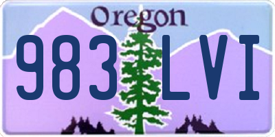 OR license plate 983LVI