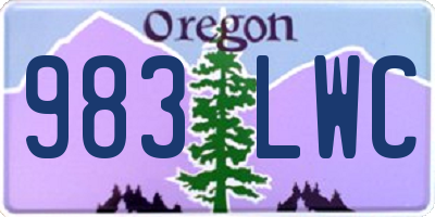 OR license plate 983LWC