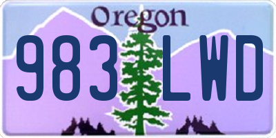 OR license plate 983LWD