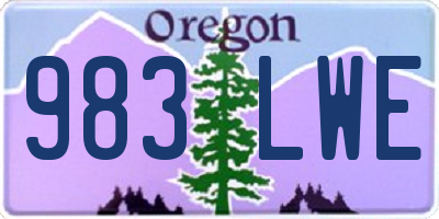 OR license plate 983LWE