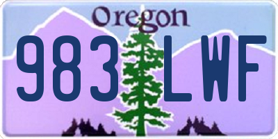 OR license plate 983LWF