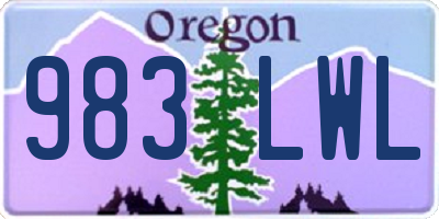 OR license plate 983LWL