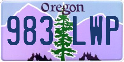 OR license plate 983LWP