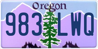 OR license plate 983LWQ