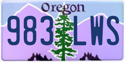OR license plate 983LWS