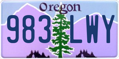 OR license plate 983LWY