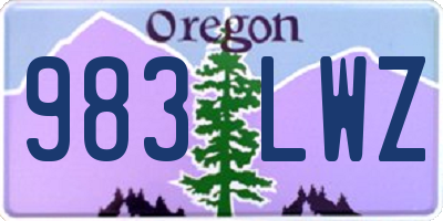 OR license plate 983LWZ