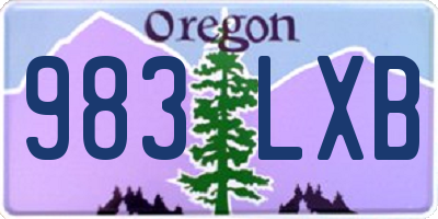 OR license plate 983LXB