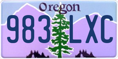 OR license plate 983LXC