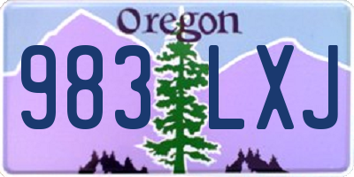 OR license plate 983LXJ