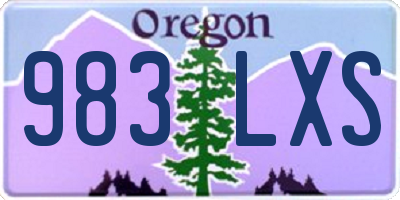 OR license plate 983LXS