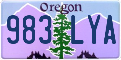 OR license plate 983LYA