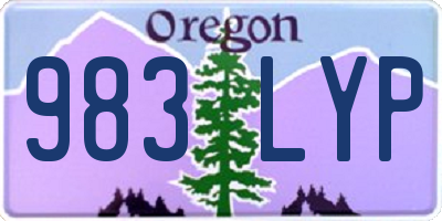 OR license plate 983LYP