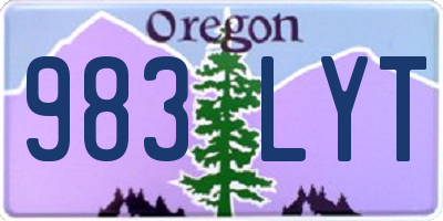 OR license plate 983LYT