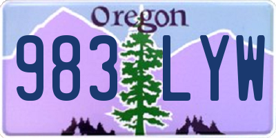OR license plate 983LYW