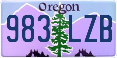 OR license plate 983LZB