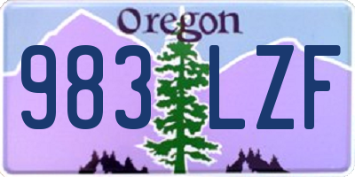 OR license plate 983LZF