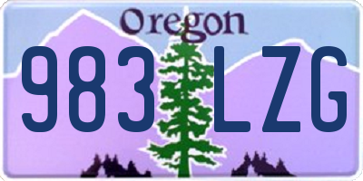 OR license plate 983LZG