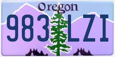 OR license plate 983LZI