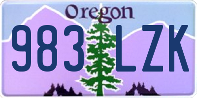 OR license plate 983LZK