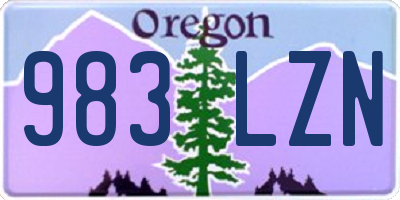OR license plate 983LZN