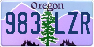 OR license plate 983LZR
