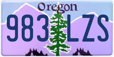 OR license plate 983LZS