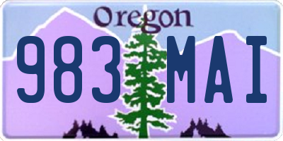 OR license plate 983MAI