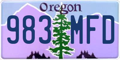 OR license plate 983MFD