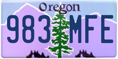 OR license plate 983MFE