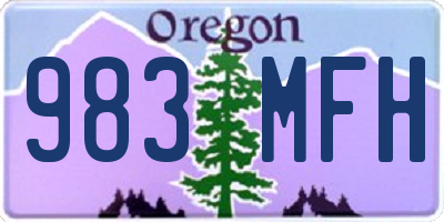 OR license plate 983MFH