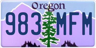 OR license plate 983MFM