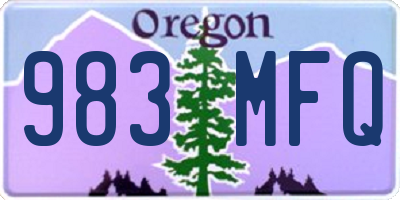 OR license plate 983MFQ