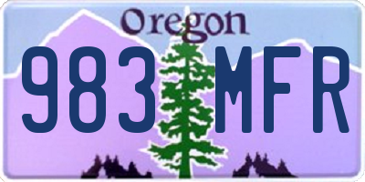 OR license plate 983MFR