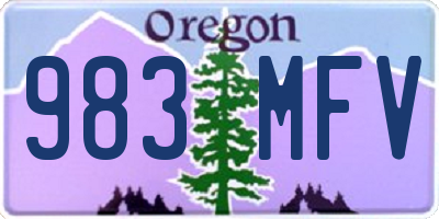 OR license plate 983MFV