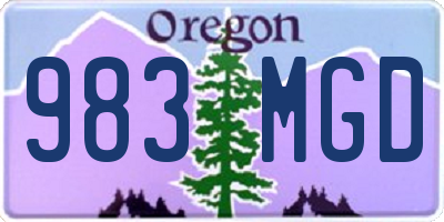 OR license plate 983MGD