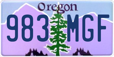 OR license plate 983MGF