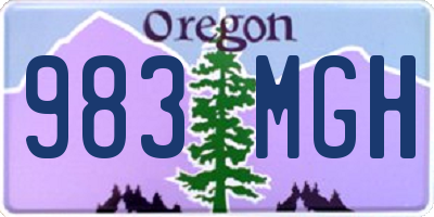 OR license plate 983MGH