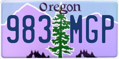 OR license plate 983MGP